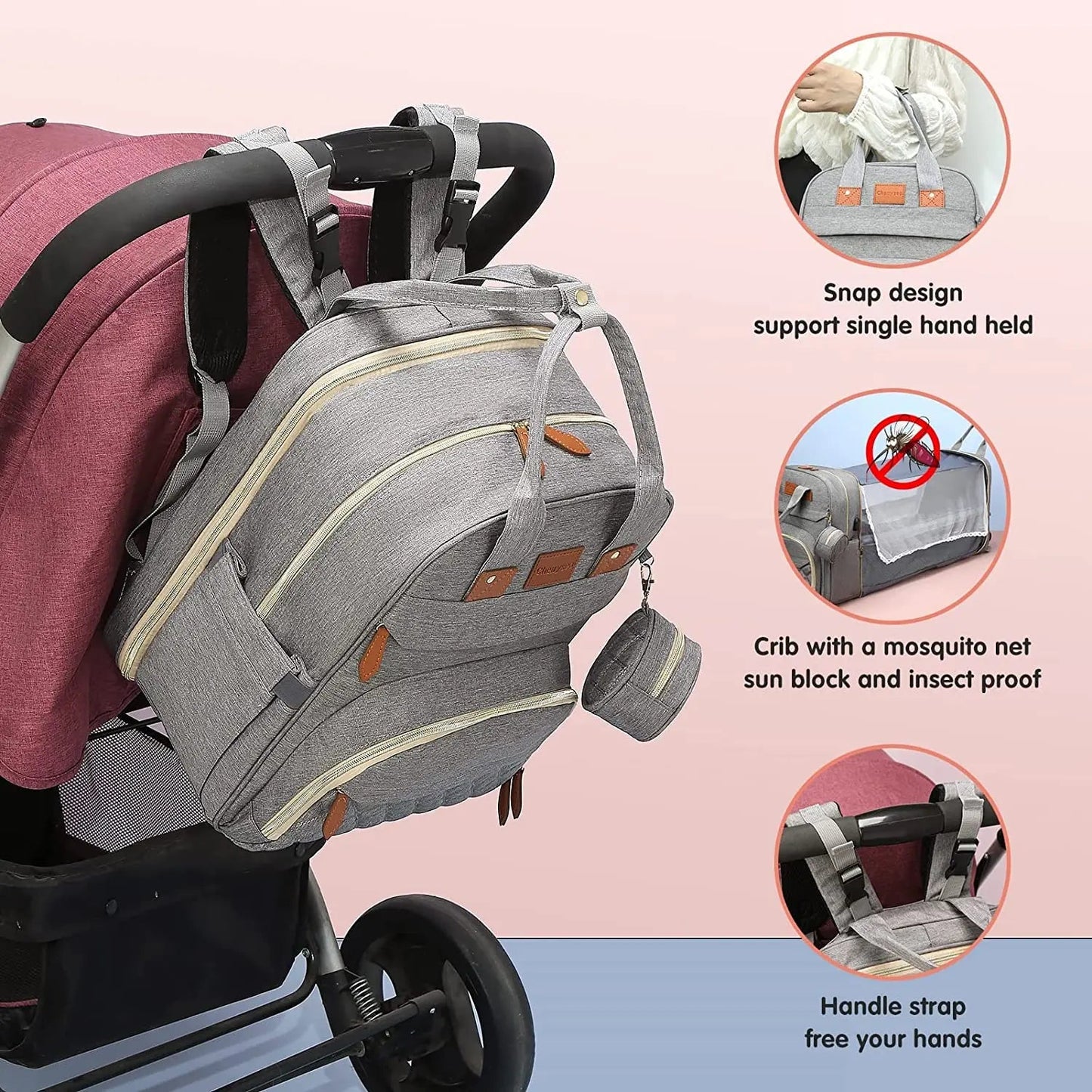 MommyGo™ Fold & Carry Nappy Backpack