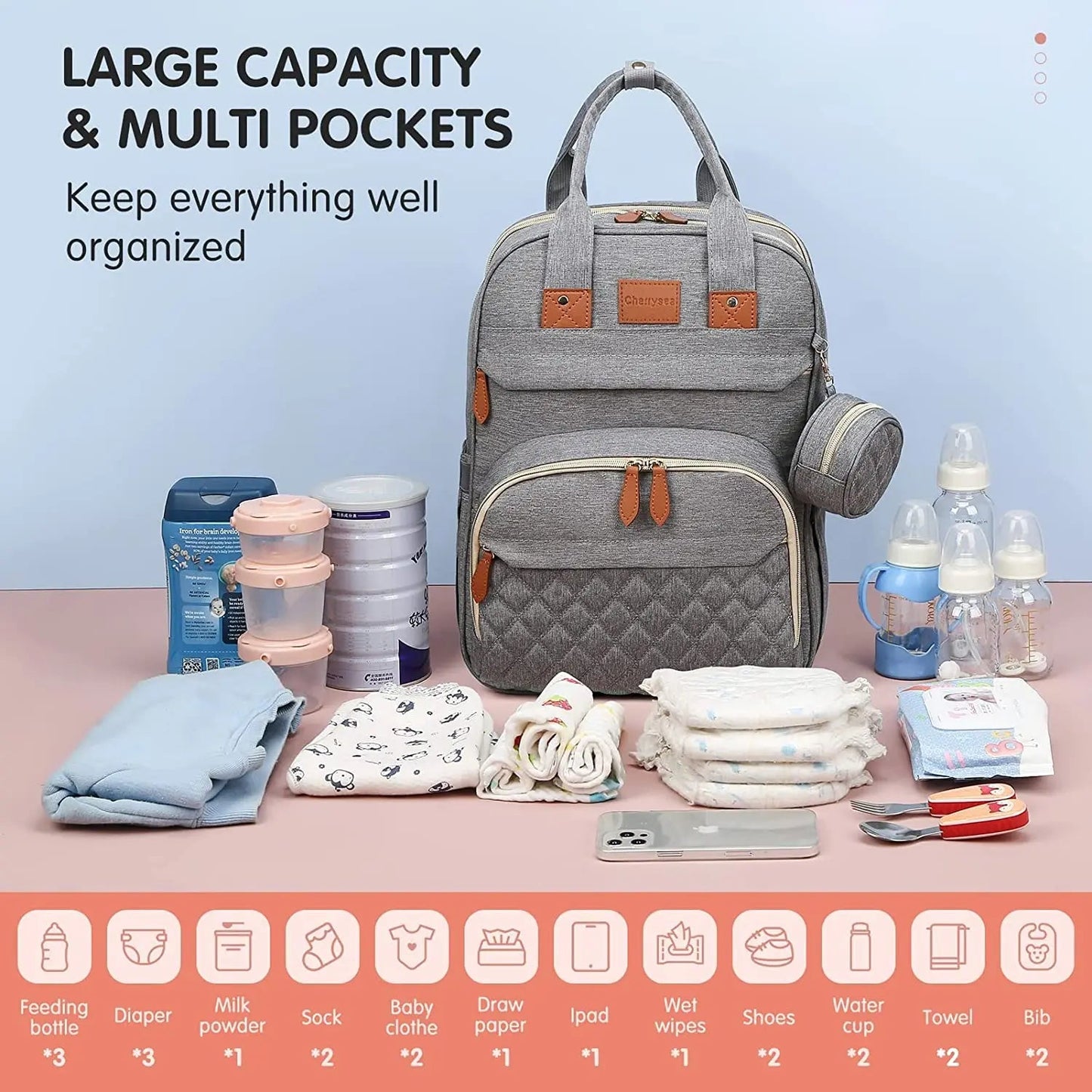 MommyGo™ Fold & Carry Nappy Backpack